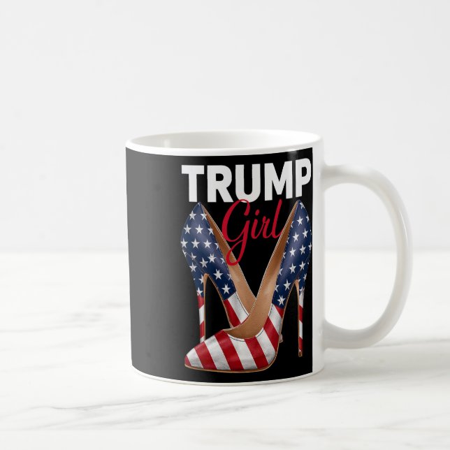 Girl High Heel Stilettos American Flag Trump 2024 Kaffeetasse (Rechts)
