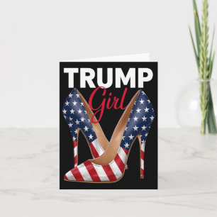 Girl High Heel Stilettos American Flag Trump 2024 Karte