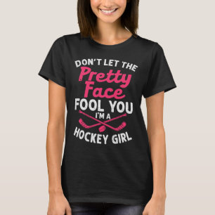 Girl Hockey-Geschenk für Frauen Kinder Eishockeysp T-Shirt