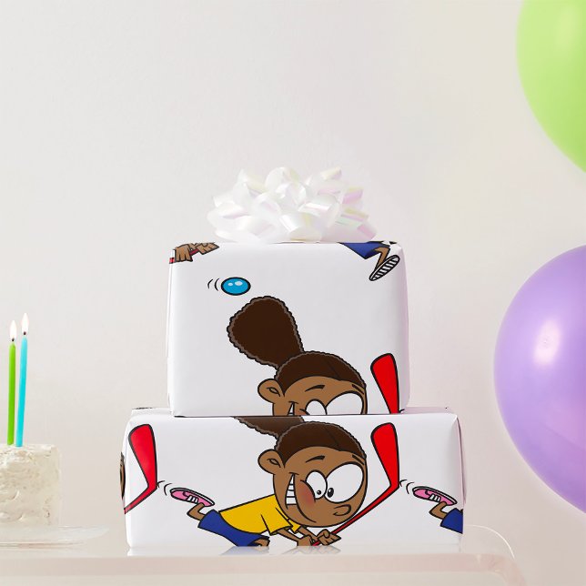 Girl Hockey Player Geschenkpapier (Von Creator hochgeladen)