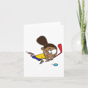 Girl Hockey Player Karte