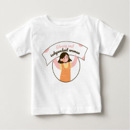Girl Holup a Sign Orange Baby T-shirt