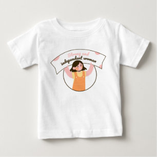 Girl Holup a Sign Orange Baby T-shirt