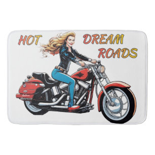 Girl Hot Dream Roads Badematte
