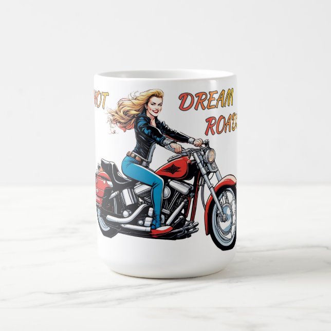 Girl Hot Dream Roads Kaffeetasse (Mittel)