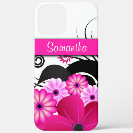 Girl Hot Pink Fuchsia Floral Hibiskus Blume Case-Mate iPhone Hülle