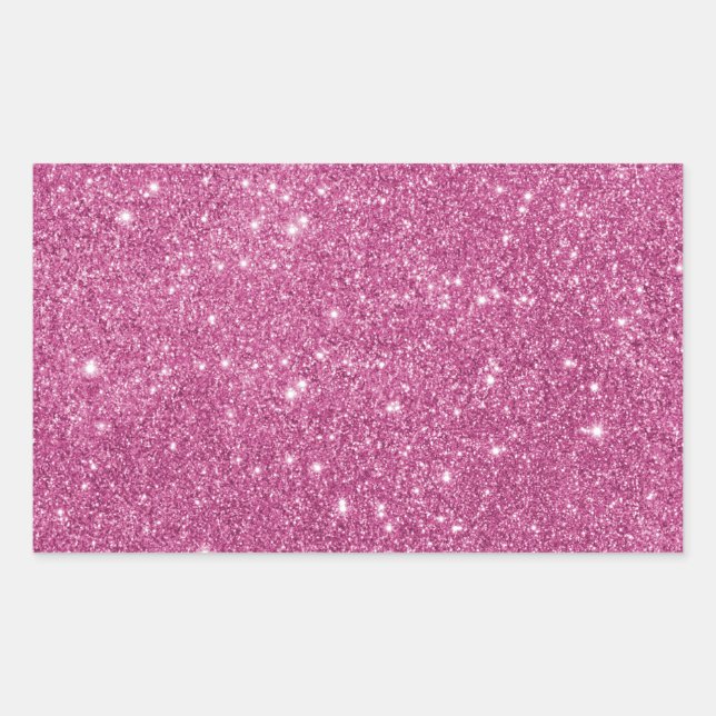 Girl Hot Pink Glitzer Classic Square Sticker (Vorderseite)