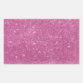 Girl Hot Pink Glitzer Classic Square Sticker