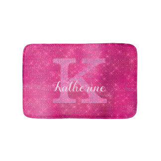 Girl-Hot-Pink-Glitzer-Synonym Badematte