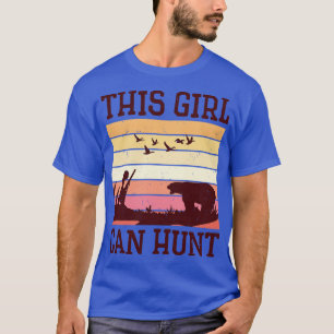 Girl Hunter Retro Wilde Tierjagd Naturbär Hun T-Shirt
