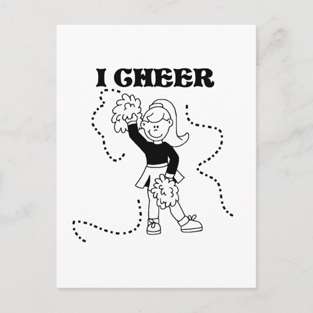 Girl I Cheer Tshirts und Geschenke Postkarte (Vorderseite)