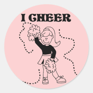 Girl I Cheer Tshirts und Geschenke Runder Aufkleber