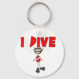Girl I Dive T - Shirt und Geschenke Schlüsselanhänger