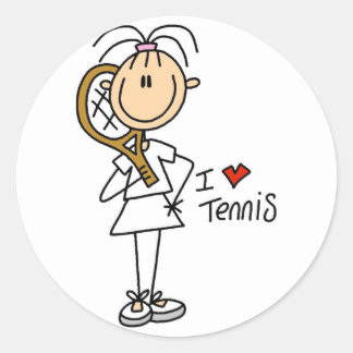 Girl I Liebe Tennis Stickers