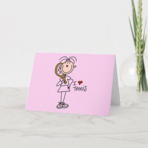 Girl I Liebe Tennis Tshirts und Geschenke Karte
