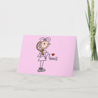 Girl I Liebe Tennis Tshirts und Geschenke Karte