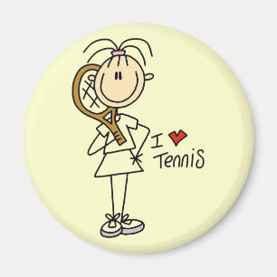 Girl I Liebe Tennis Tshirts und Geschenke Magnet