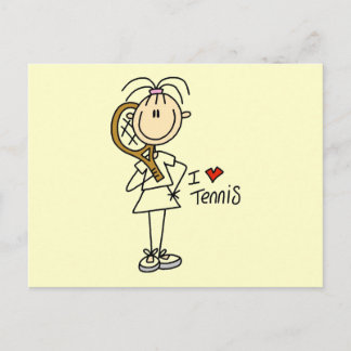 Girl I Liebe Tennis Tshirts und Geschenke Postkarte