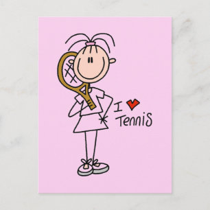 Girl I Liebe Tennis Tshirts und Geschenke Postkarte