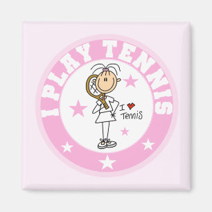 Girl I Play Tennis Tshirts und Geschenke Magnet