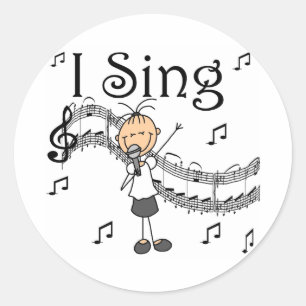 Girl I Sing Stickers Sticker