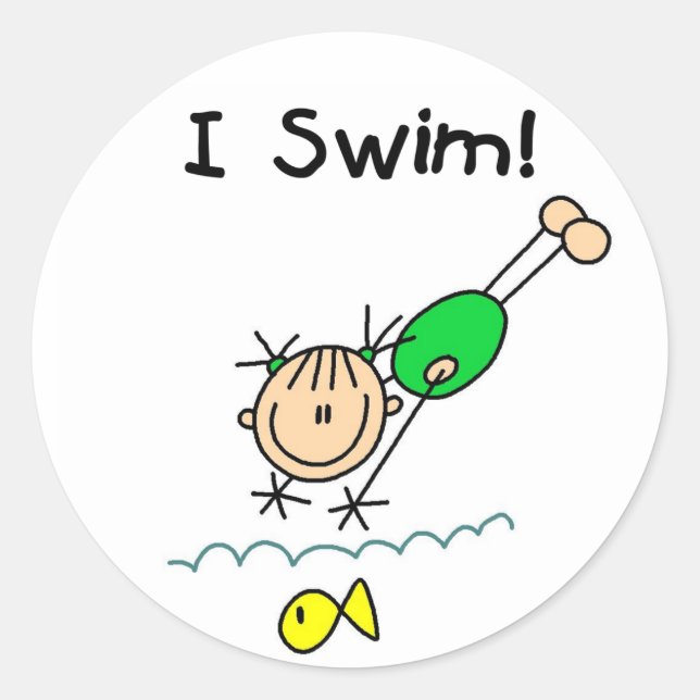 Girl I Swim Sticker (Vorderseite)