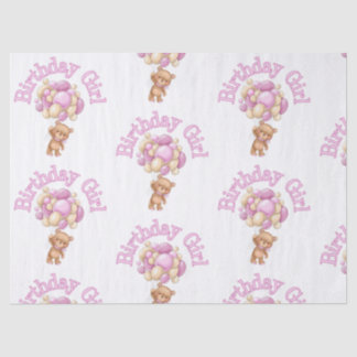 Girl-Idee Geburtstagsbär Seidenpapier