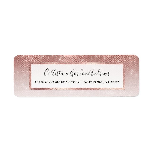Girl Imitats Rose Gold Sequin Glitzer White Ombre (Vorne)