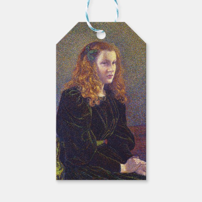 Girl in Green (von Theo van Rysselberghe) Geschenkanhänger (Vorderseite)