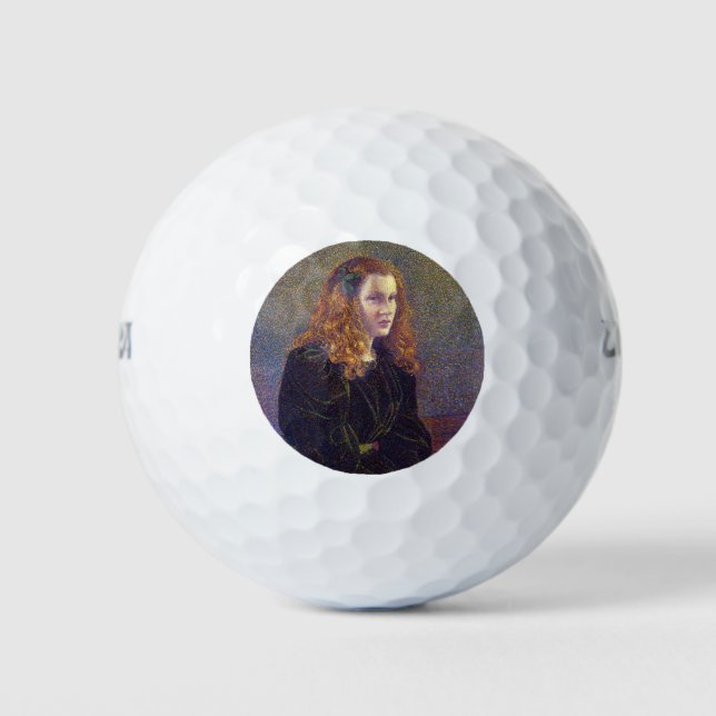 Girl in Green (von Theo van Rysselberghe) Golfball (Vorderseite)