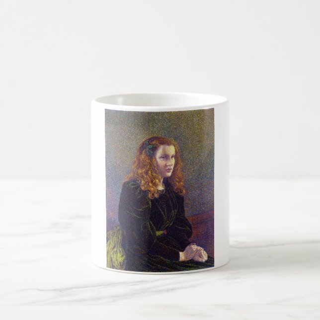 Girl in Green (von Theo van Rysselberghe) Kaffeetasse (Mittel)