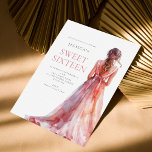 Girl in Pink Gown Sweet 16 Geburtstagsparty Einladung<br><div class="desc">Mädchen in Pink Gown Sweet 16 Geburtstag Party. Verfügbar in digitaler Form und gedruckt. Moderne Eleganz zum Feiern Ihres sechzehnten. Personalisieren Sie den Text einfach auf Ihre eigenen Daten. Sie können Text- und Hintergrundfarben auch über die Option Weitere Einstellungen ändern.</div>