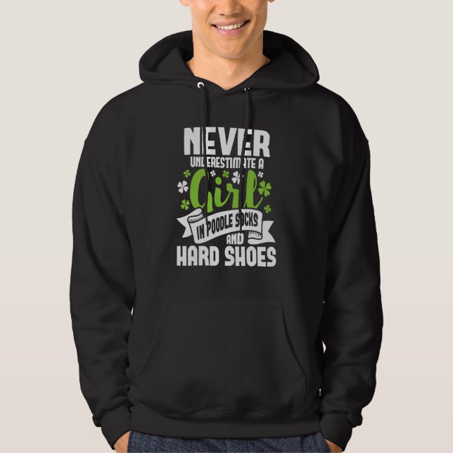 Girl in Poodle Socks - Irish Dancer Ceili Reel Dan Hoodie (Vorderseite)
