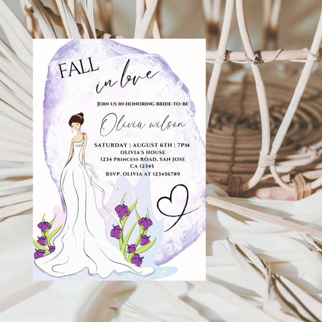 Girl in the Garden Brautparty - Elegante Blumen Einladung (Von Creator hochgeladen)