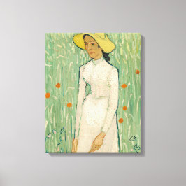 Girl in White Van Gogh Canvas Print Leinwanddruck
