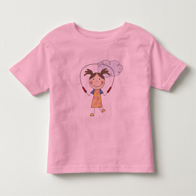 Girl Jumping Rope T - Shirt und Geschenke (Vorderseite)