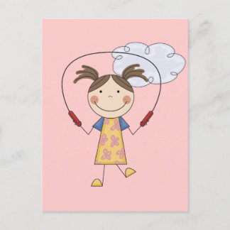 Girl Jumping Rope T - Shirt und Geschenke Postkarte