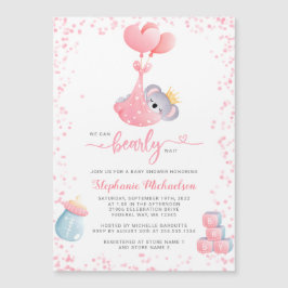 Girl Koala Bear Baby Shower Einladung Magnet