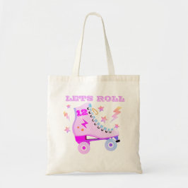 Girl Lasse Roll Roller Skaten Retro Neon Pink Tragetasche