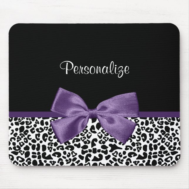 Girl Leopard drucken Hübsche Lila Multifunktionsle Mousepad (Vorne)