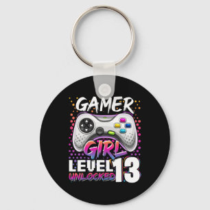 Girl Level 13 Entsperrtes Videospiel 13. Geburtsta Schlüsselanhänger