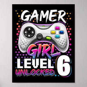 Girl Level 6 unverschlossenes Videospiel 6. Geburt Poster