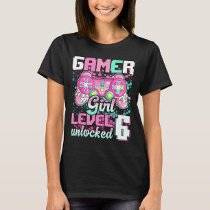 Girl Level 6 unverschlossenes Videospiel 6. Geburt T-Shirt