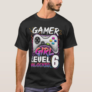 Girl Level 6 unverschlossenes Videospiel 6. Geburt T-Shirt