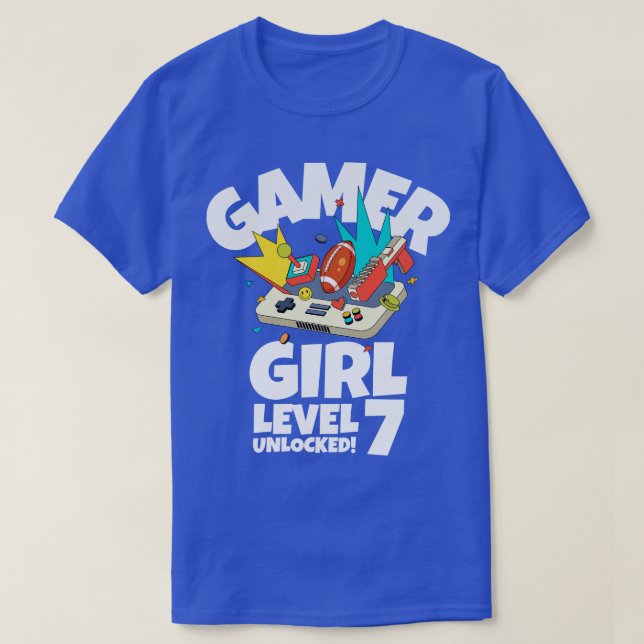 Girl Level 7 unverschlossen T-Shirt (Design vorne)