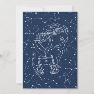 Girl Libra Zodiac Sign Einladung