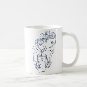 Girl Libra Zodiac Sign Kaffeetasse