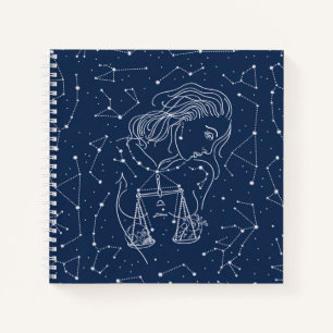 Girl Libra Zodiac Sign Notizbuch