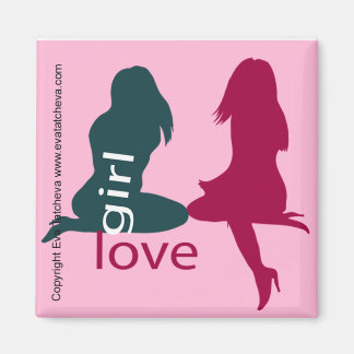 'Girl Liebe' Designer Kühlschrank Manager Magnet
