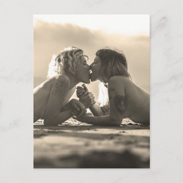 Girl Liebe Foto Postkarte (Vorderseite)